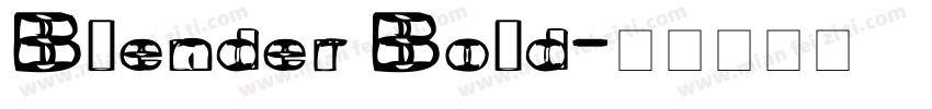 Blender Bold字体转换